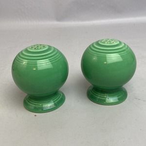Fiesta Ware Green Glaze Salt & Pepper Shakers